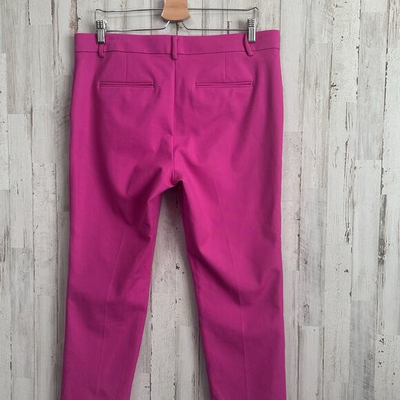 Ann‎ Taylor Eva Ankle Pants 12 Petite Career Pink Stretch Pockets Spring NEW - Picture 4 of 9